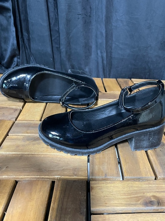 MIA Other - MIA Black Patent Ankle-Strap Block Heel Mary Janes